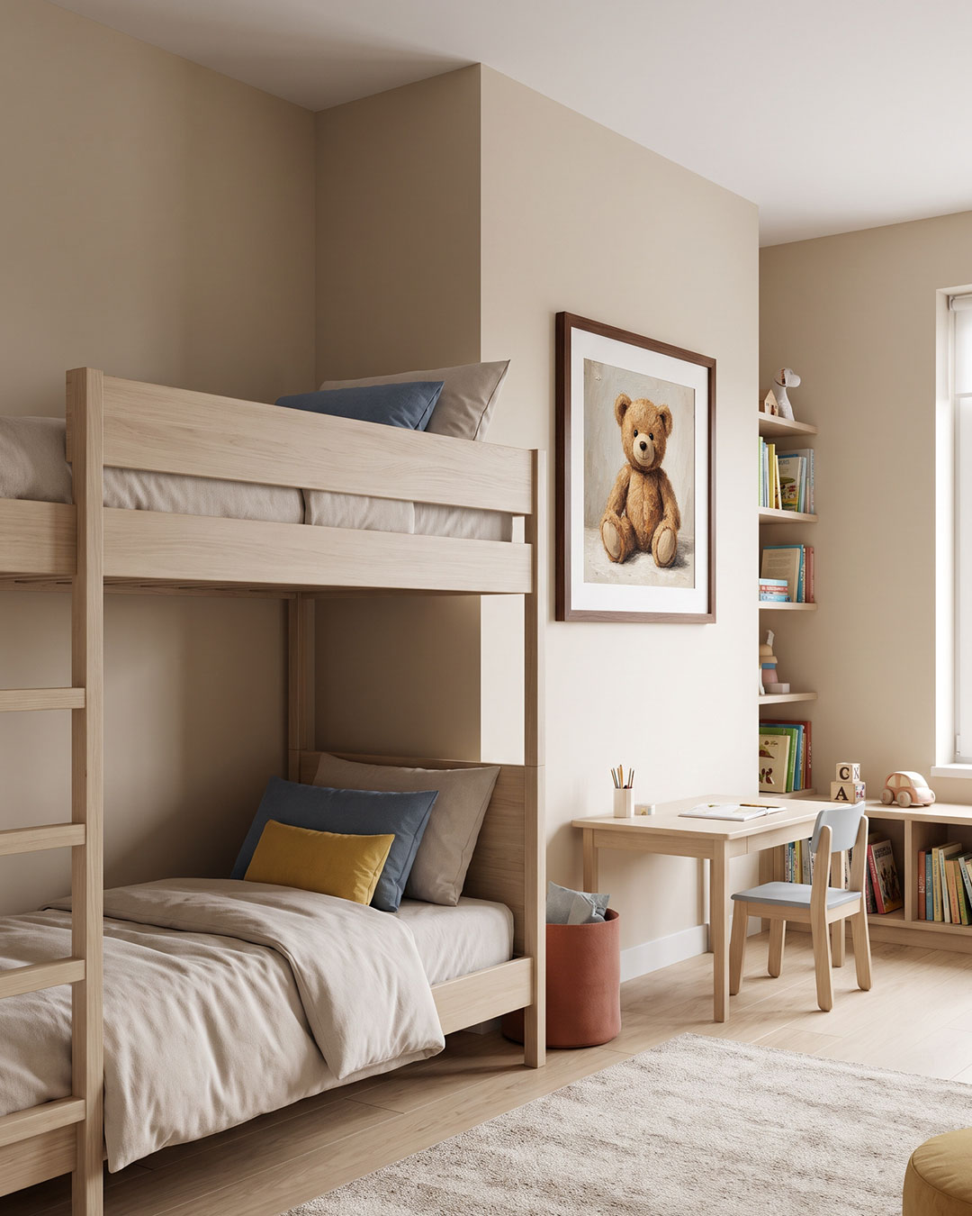 Quarto com quadro personalizado para seus filhos
